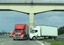 caminhão atinge pilar de viaduto na BR-232