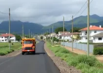 pavimentação da estrada do distrito de Oiteiro