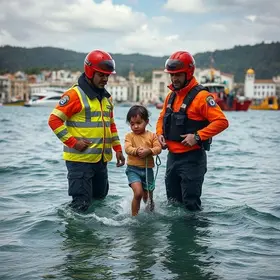 Criança salva por guardas municipais em Vitória de Santo Antão