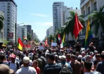 multidão tomou as ruas
